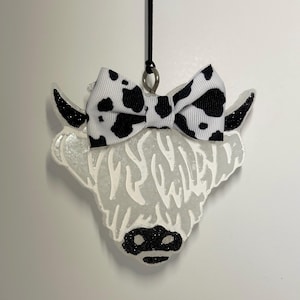 Ambientador para coche con aroma a cabeza de vaca de las Highlands, Freshie