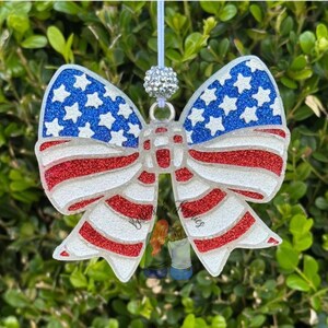 American Flag Bow Freshie, Bow, Car Air Freshener, Freshie