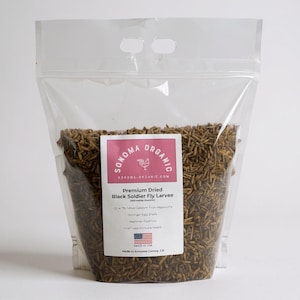 USA Premium Dried Black Soldier Fly Larvae (BSFL) - 5 lbs. | Made in Sonoma County, CA | Single Source 100% Traceable Origin