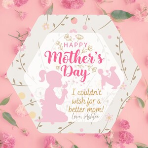 Non potrei desiderare una mamma migliore Etichetta regalo personalizzata per la festa della mamma
