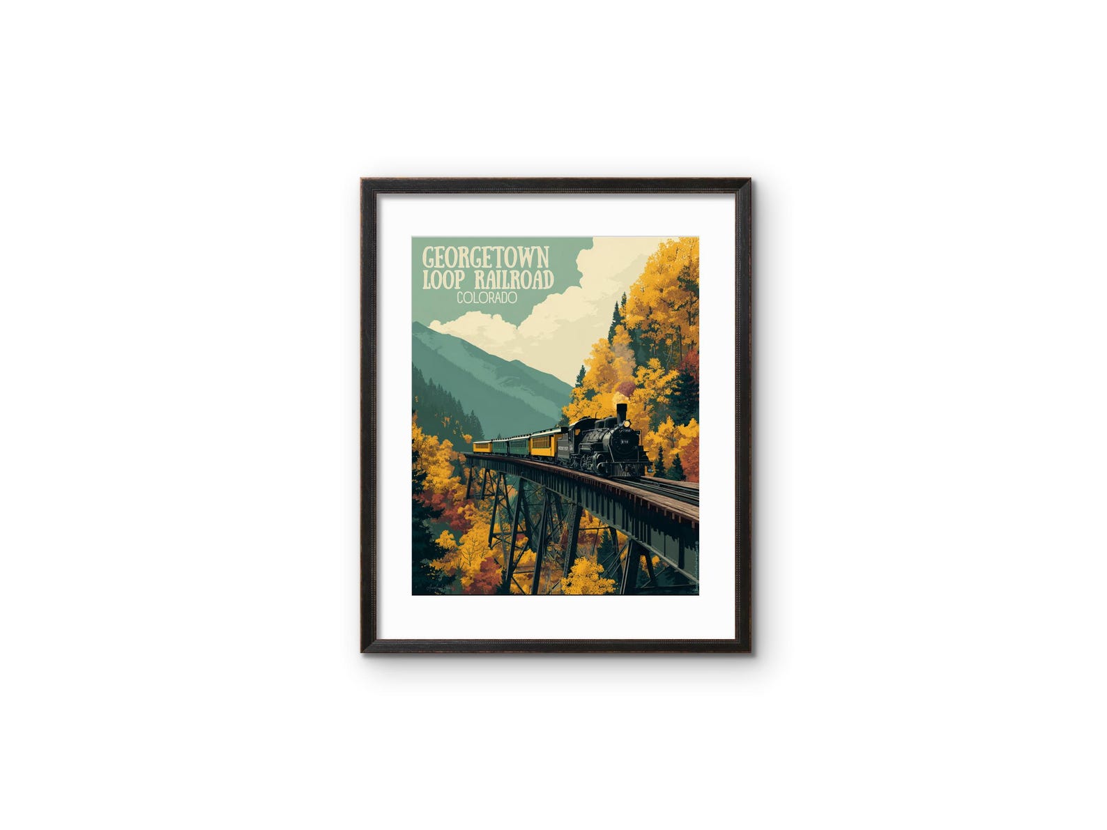 Vintage Georgetown Loop Railroad Poster: Colorado Aspen Train Travel ...