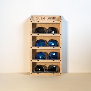 Peronalized Sunglass and Eyeglass Shelf (4 Pair plus 1)