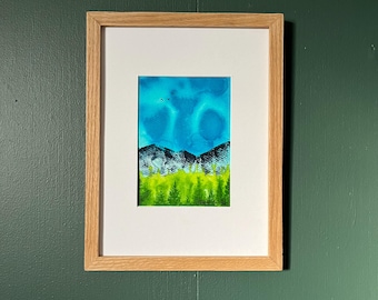 オリジナル絵画、半抽象画、水彩オリジナル、オリジナル風景画、半抽象