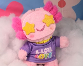 Peluche de ajolote cara de arcilla