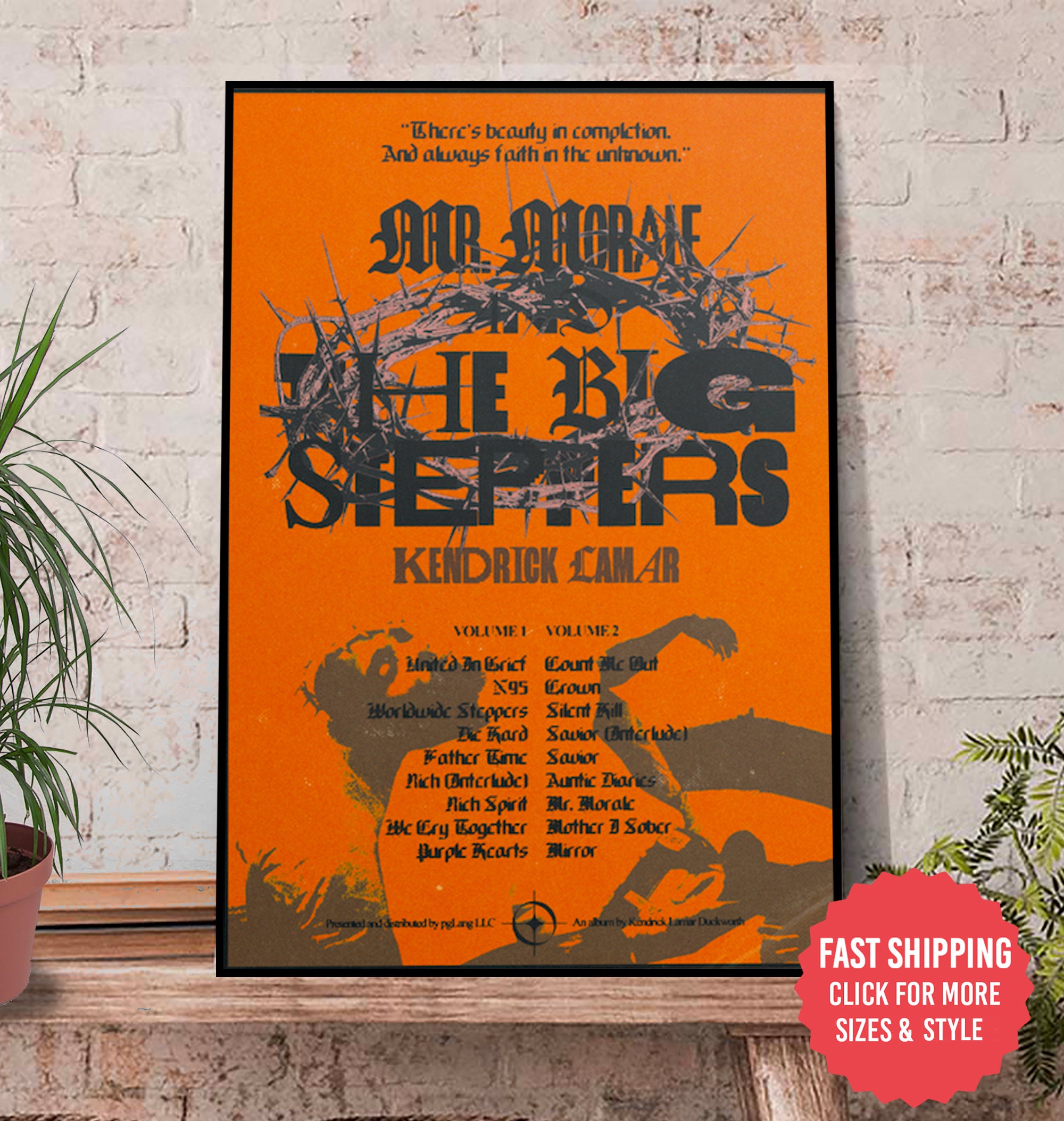 Mr Morale and The Big Steppers Kendrick Lamar Poster, The Big Steppers Tour Concert 2022 Poster
