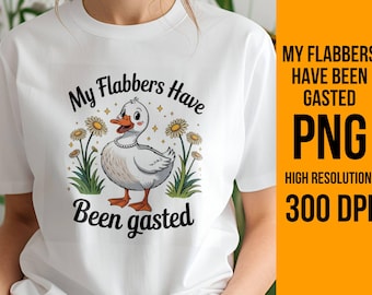 Mis flabbers han sido gaseados PNG, Humor de ganso sarcástico PNG, Regalo de broma Ganso grosero Estado de ánimo Animal sarcástico PNG, Actitud Humor adulto Ganso divertido PNG