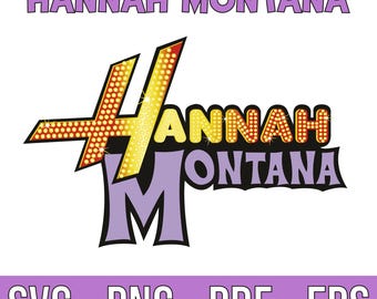 New Hannah Montana PNG Name Design, Hannah Montana Png, Hannah Montana Logo Tshirt High quality PNG file instant download