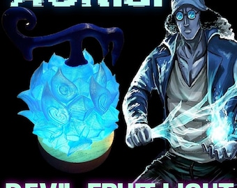 Ice-Themed Devil Fruit LED Light – Anime-Inspired Collectible USB Lamp with Detachable Base