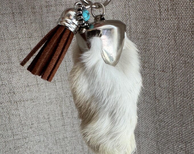 Luckly Rabbit Foot Lucky Rabbit Foot Keychain Western Silver Bell Hardware (rear Foot) - Etsy