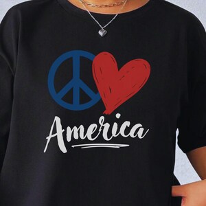 Patriotic Love USA Shirt, Comfort Colors Shirt, Fourth of July Shirt, Vintage American, 4th of July Gift, Independence Day, America Gift