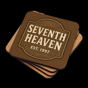 Seventh Heaven Bar Coaster Beer Mat – Final Fantasy 7 Drinkware Accessory - FF7 FFVII Tifa Lockhart - Drinks Cocktails Beer Wine Coffee Tea