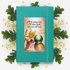 Aerith-Inspired Notebook – Yellow Lily & Holy Materia Design | Final Fantasy 7 Journal | FF7 FFVII Aeris Quote