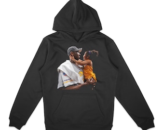 Sweat Capuche Kobe Bryant – Hommage, Double Face, Gris, Taille 2XL