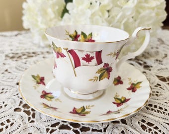 Vintage Royal Albert "From Sea to Sea" teacup and saucer set