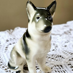 Vintage Japanese porcelain dog figurine