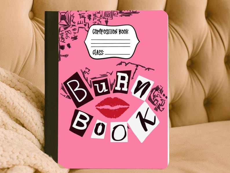 Burn Book Composition Notebook Cover | Printable PNG File - Etsy