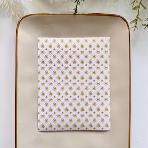 Water-Soluble Polymer Clay Transfer Sheet – Yellow Rose Seamless Pattern for Earrings