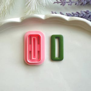 Rounded Rectangle Everyday Clay Cutter 30mm | Precision 0.2mm Blade, PLA+ Earring Jewelry Crafts