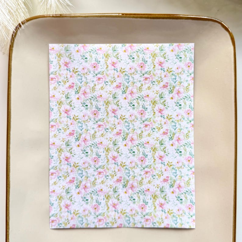 Flower Transfer Sheets for Clay, Flower Pottery Clay Stickers - Vibrant Transfer Paper for Clay Transfer Paper Clay, Water Transfer Sheets for Earrings, Work with Clay Cutters 9.5