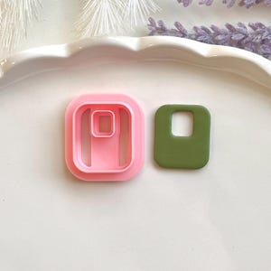 Rounded Square Everyday Clay Cutter 30mm | Precision 0.2mm Blade, PLA+ Earring Jewelry Crafts