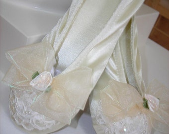 Ivory Dancer Beaded Bridal Ballet Slipper