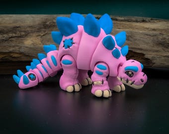 Gevulde stegosaurus - gelede dinosaurusknuffel - DIGITALE STL