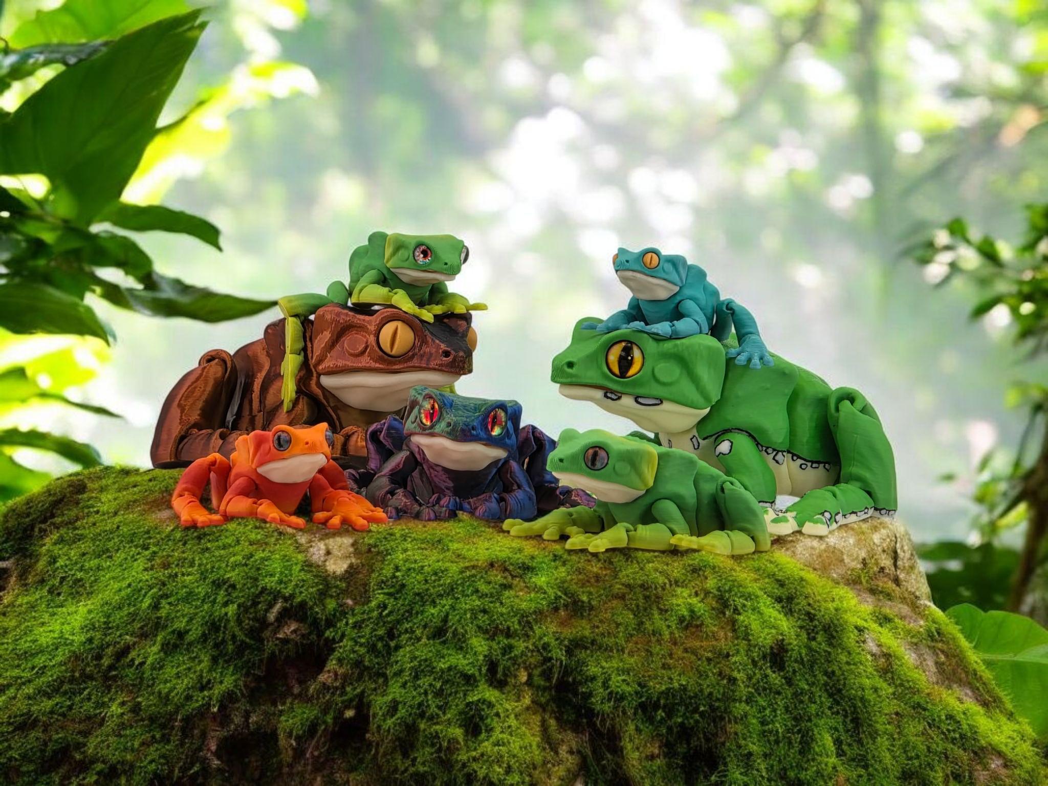 Waxy Monkey Tree Frog - Articulated Tree Frog DIGITIAL FILE - Etsy