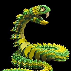 Bush Viper - Digital STL File - Realistic Articulated Dragon Snake
