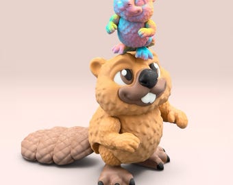 Cute Beaver 3D STL-bestand: DIGITAAL BESTAND