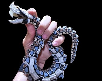 Gaboon Viper STL - Articulated Realistic Snake