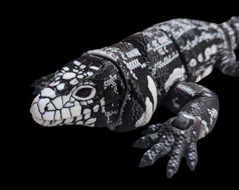 Tegu Lizard DIGITAL STL FILE - Articulated Print in place Flexi lizard