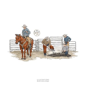 Marcação de gado, design do Oeste americano, ilustração da cultura cowboy, download digital em PNG transparente