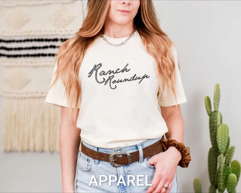 Ranch Roundup Rope Lettering Typography Script – Western Design, Rope ...