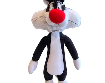 Vtg 1995 Sylvester the Cat Plush 12" Ace Novelty Looney Tunes Soft Stuffed Toy