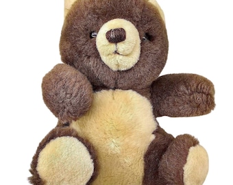 Vintage 1981 GUND Teddy Bear Plush - Brown & Tan 10" Stuffed Animal  Collectible