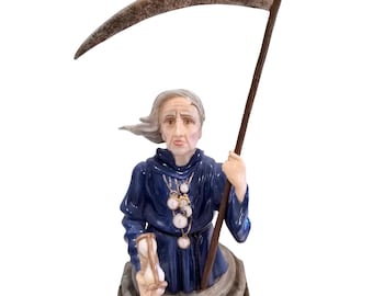 Vintage Dept 56 Millennium 2000 Father Time ljusstake topp Snuffer set 7"