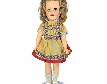 Bambola Ideal Shirley Temple ST-15-N del 1957, modello 15", con scarpe originali Heidi.