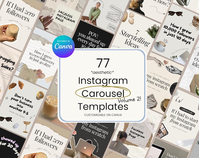 Seamless Instagram Carousel Template - Canva Social Media Manager ...