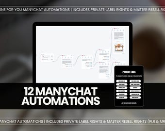 ManyChat Automation Templates for Social Media Managers & Digital Marketing - Includes Private Label Rights PLR + Master Resell Rights MRR