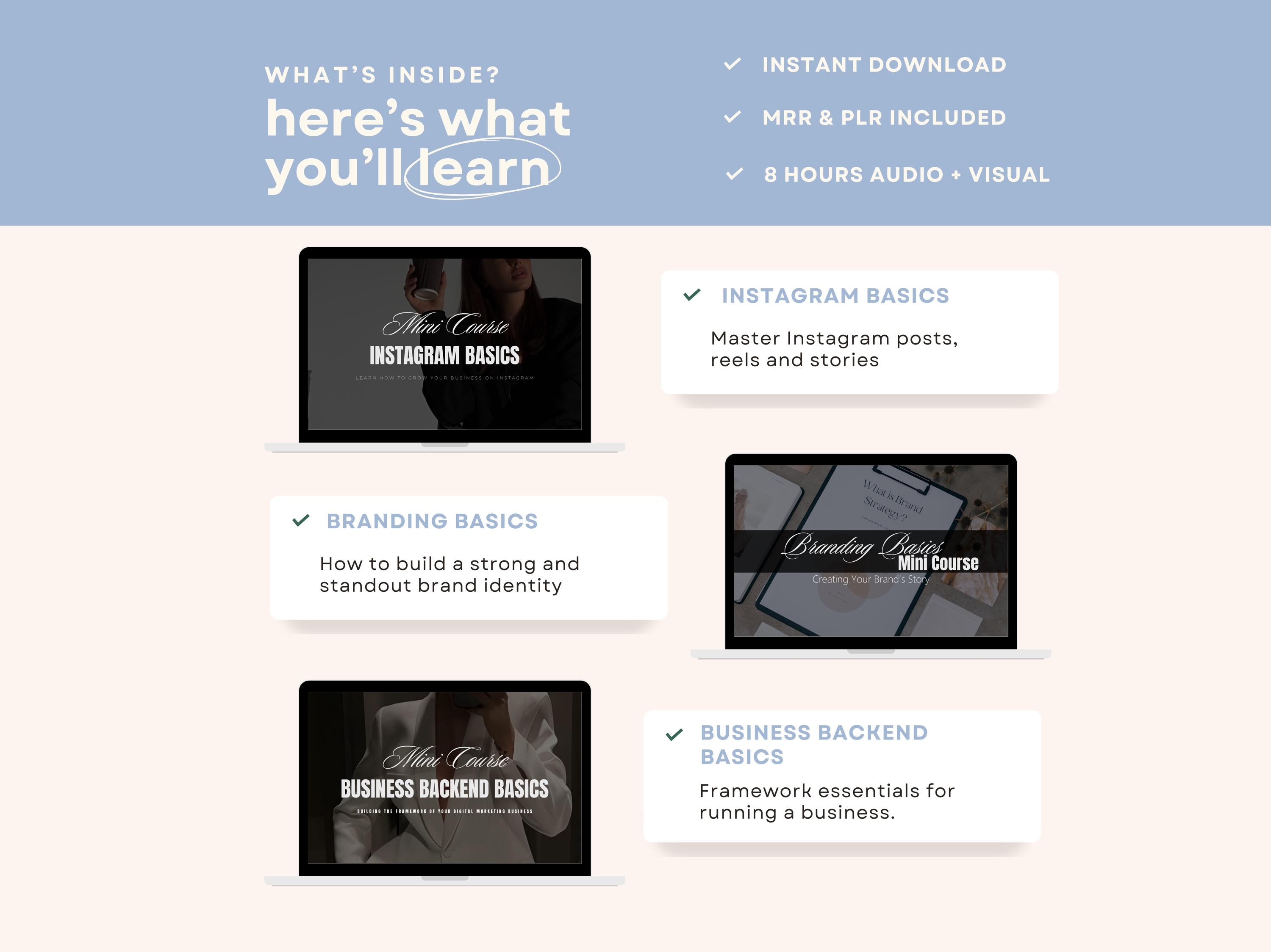 12 Mini Courses Digital Marketing Bundle | Canva Templates + PLR Audio ...