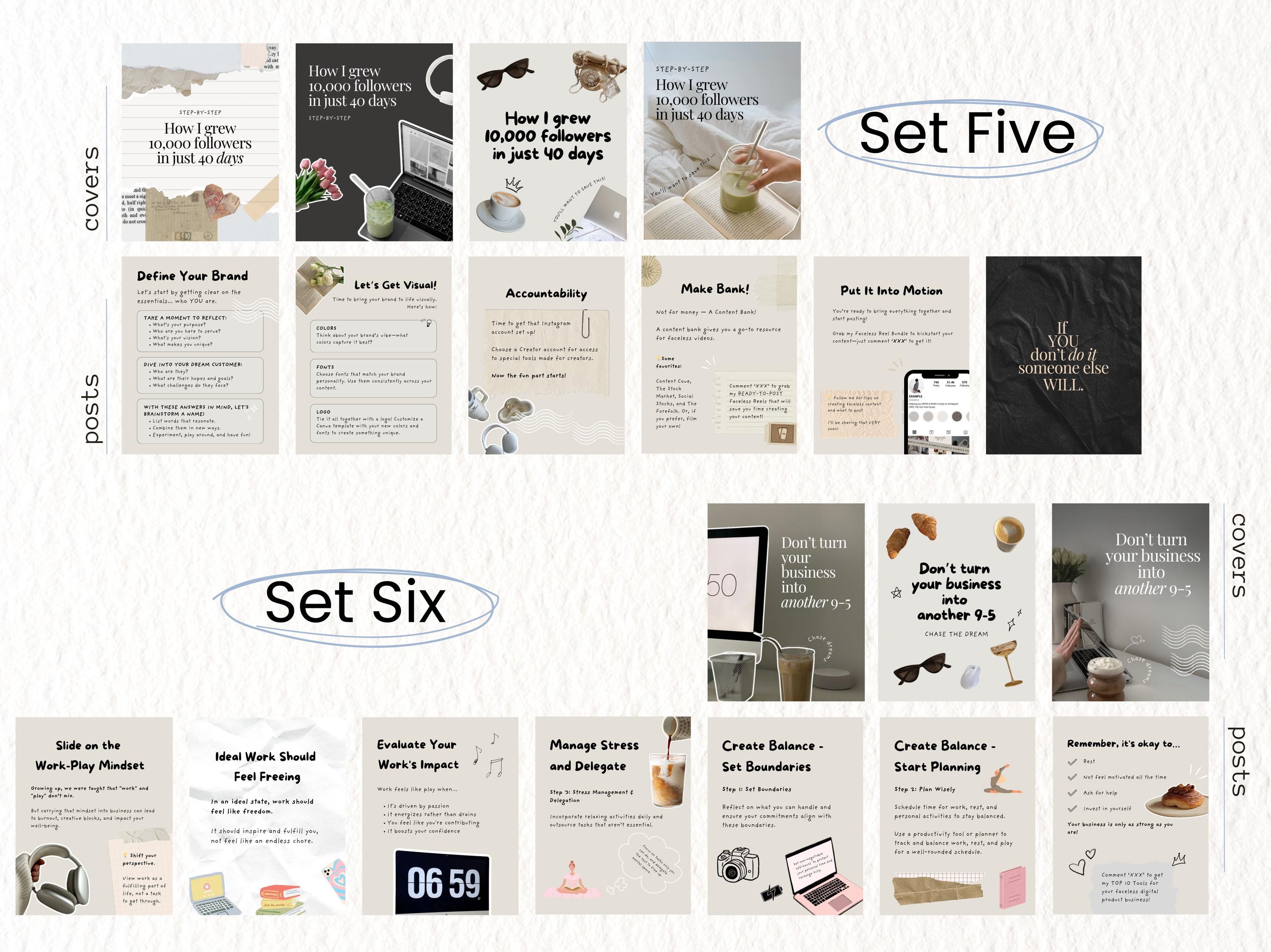 Seamless Instagram Carousel Templates - Canva Social Media Manager ...
