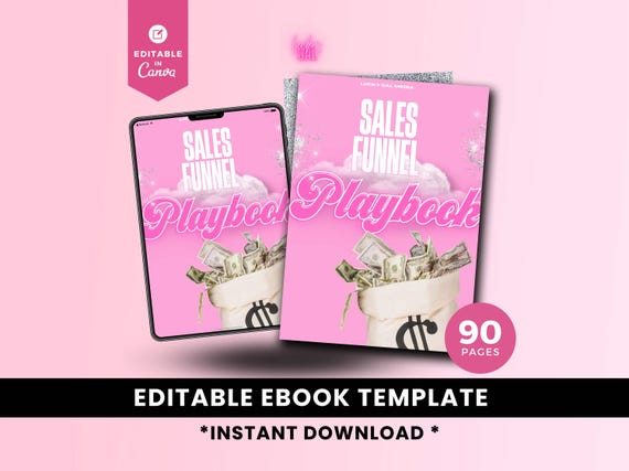 Profitable Sales Funnels Guide, How to Build + Optimize Funnels for More Leads & Conversions for Beginners, eBook Canva Template