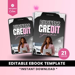 Business Credit Guide + Credit Repair eBook, Canva Editable Template, Step-by-Step Small Business Finance Funding Guide, Digital Download