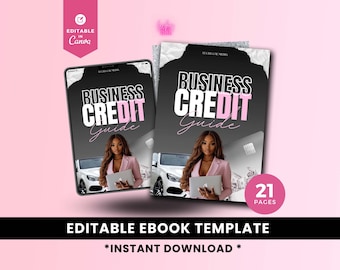Business Credit Guide + Credit Repair eBook, Canva Editable Template, Step-by-Step Small Business Finance Funding Guide, Digital Download