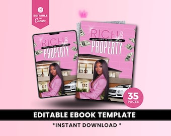 Rental Property Investment Guide, Real Estate Business Blueprint, Wealth Building, Passive Income, Land Flipping, Canva Template eBook