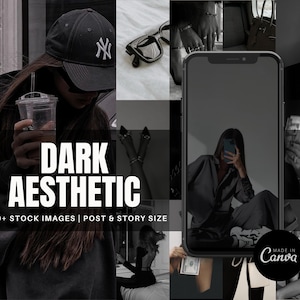 Instagram、スレッド、メールマーケティング、ブログ、Pinterest 向けのダークでムーディな美的イメージ | デジタルマーケティング、ソーシャルメディアコーチ | MRR PLR