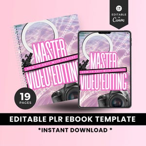 Master Video Editing with CapCut Guide, PLR MRR eBook & Editable Canva Template for Content Creators, Social Media Managers, Influencers