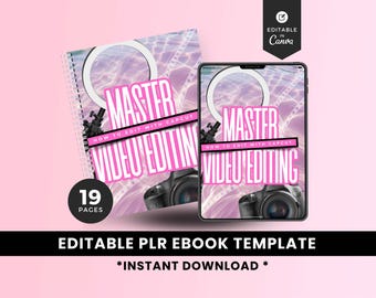 Master Video Editing with CapCut Guide, PLR MRR eBook & Editable Canva Template for Content Creators, Social Media Managers, Influencers