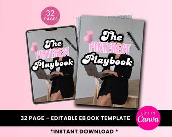 Pinterest Playbook PLR, Pinterest Passive Income Guide, Pinterest Marketing MRR, Done for You Lead Magnet Ebook, Pinterest PLR Guide