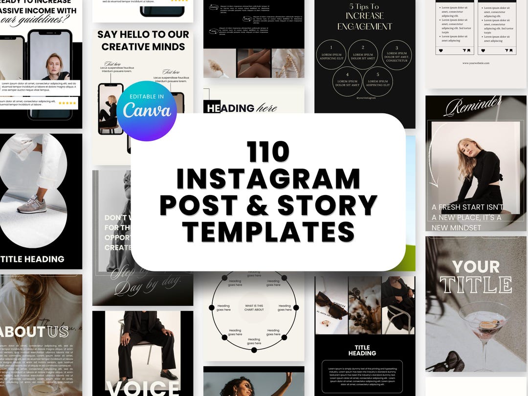 120 Luxury Instagram Social Media Templates - Done for You Canva ...